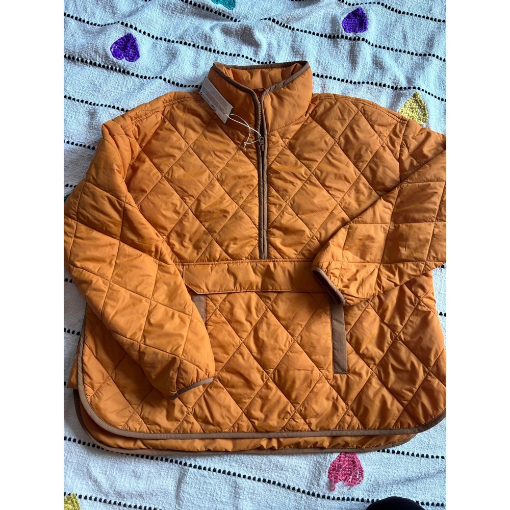 Alpine Design Womens Quilted Anorak Jacket Golden Honey Size Large